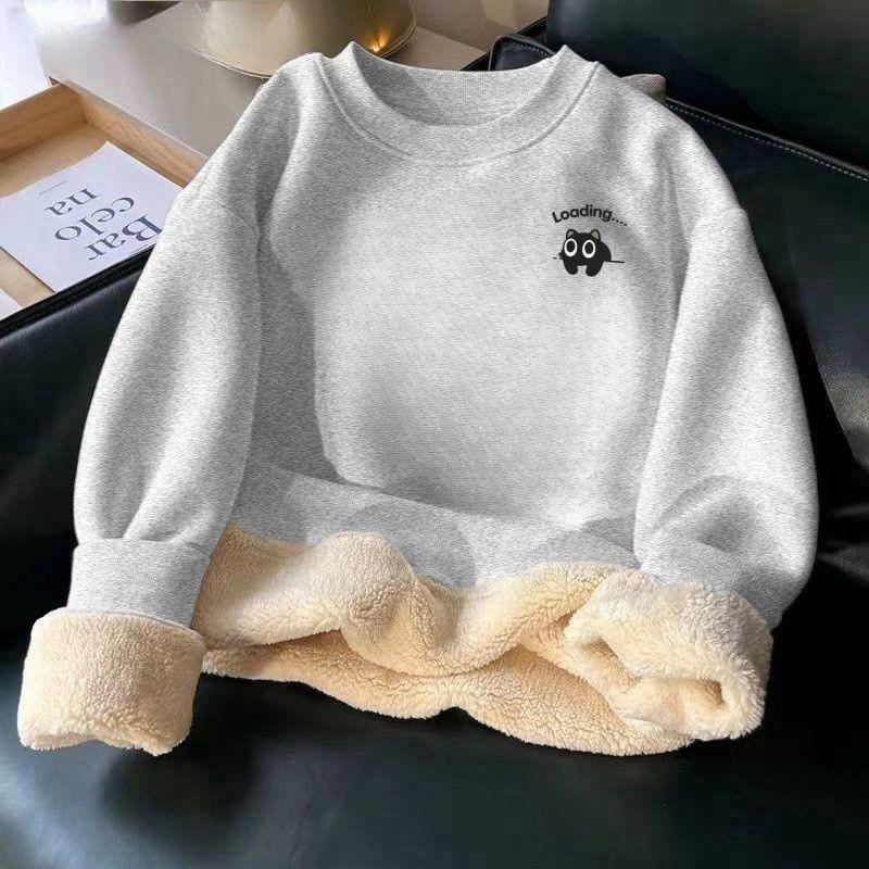 Unisex Oversized Winter Fleece-Lined Hoodie Thick Warm Sweatshirt Men Women Daily Casual Wear