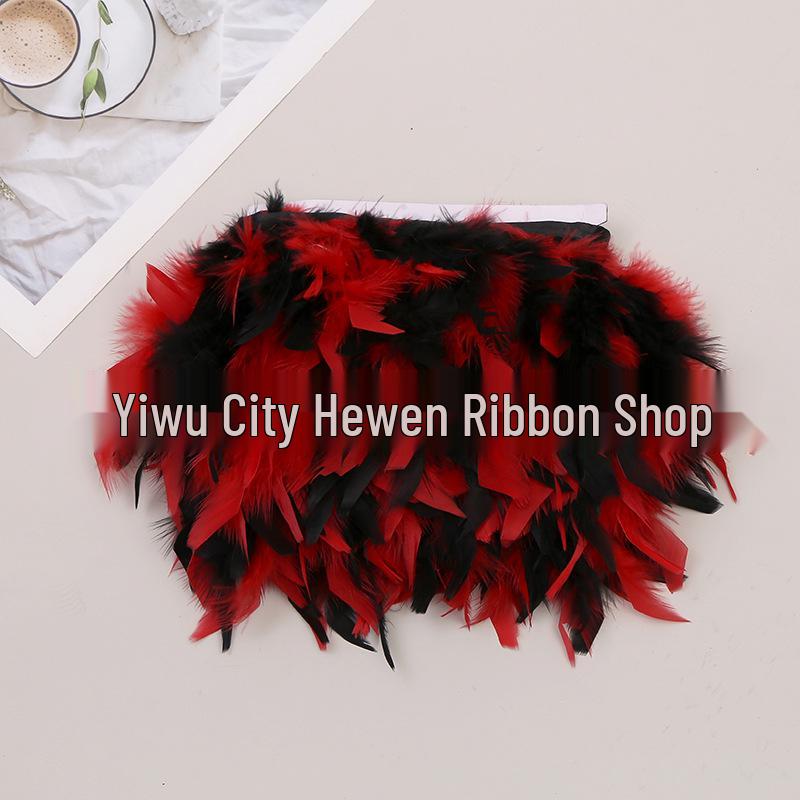 10-15CM Turkey Feather Trim for Clothing, DIY, and Jewelry Decor