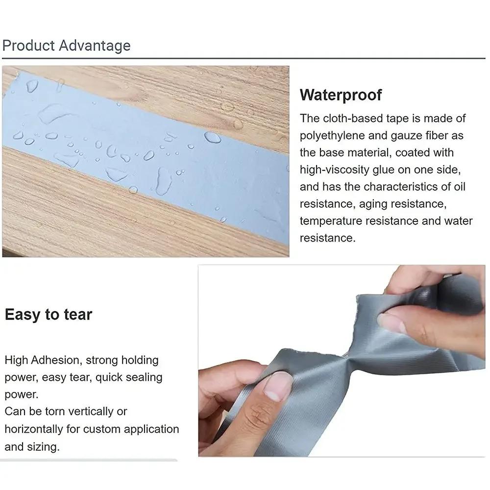 1Roll 5/10/20m Waterproof Industrial Adhesive Tape Super Sticky Cloth Duct Tape DIY Repair Home Decoration
