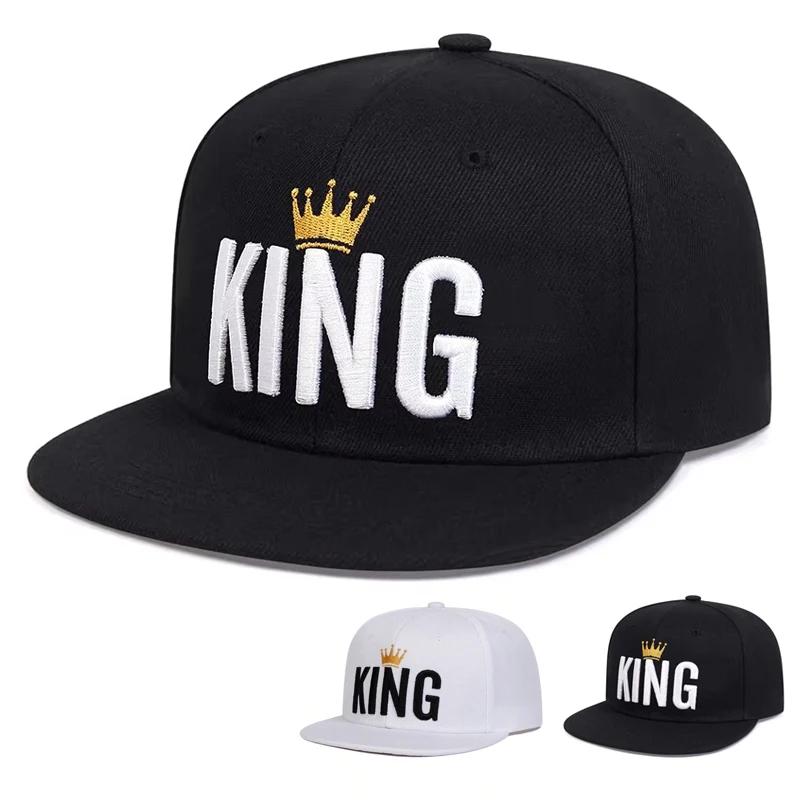 Yto Household Items Women's Crown King Embroidery Hip-Hop Hats Spring Autumn Outdoor Use Adjustable Casual Baseball Caps Trucker Caps Sunscreen Hat For Men And