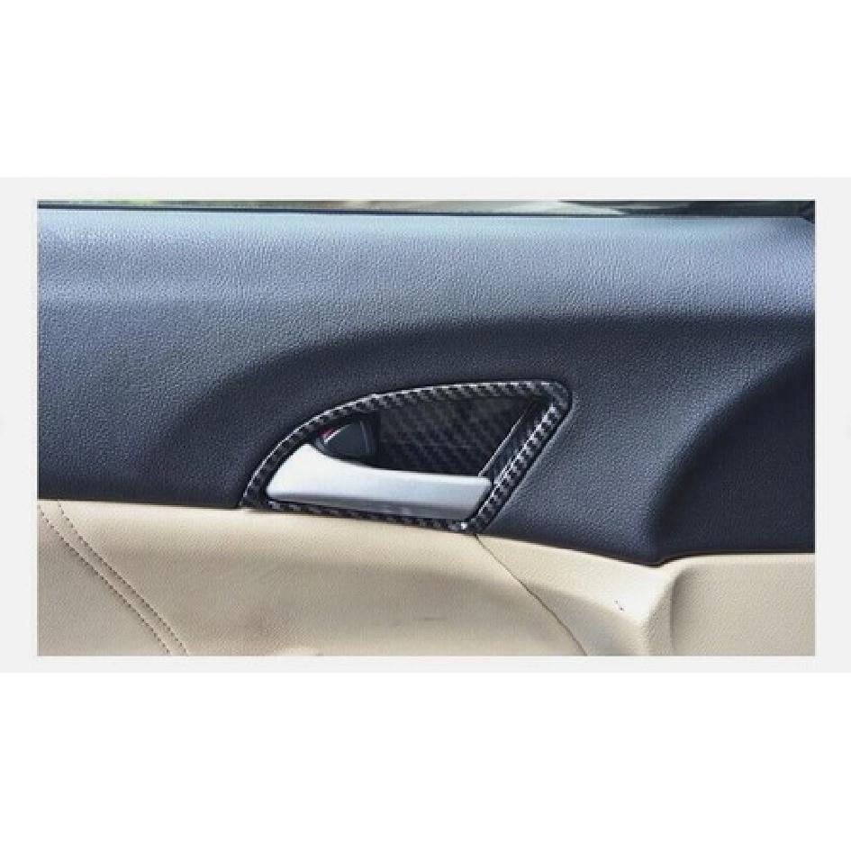 Carbon Fiber Interior Door Handle Bowl Cover Trim For Honda Accord 2008-2013 4pc
