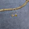 Natural Citrine Earrings Raw Citrine Hoop for New Beginning Healing Crystal Earrings Sterling Silver Raw Gemstones Earrings