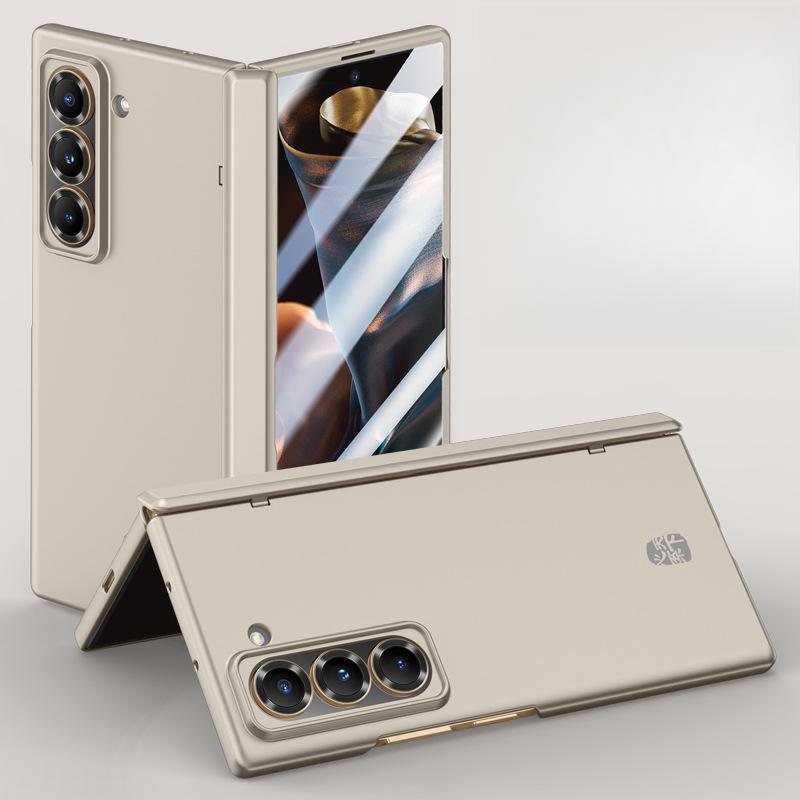 

Подходит для чехла-пленки для телефона Samsung W25, Цельный матовый магнитный противоударный центральный шарнир, Полностью облегающая складная откидная крышка W25 для мужчин Samsung W25