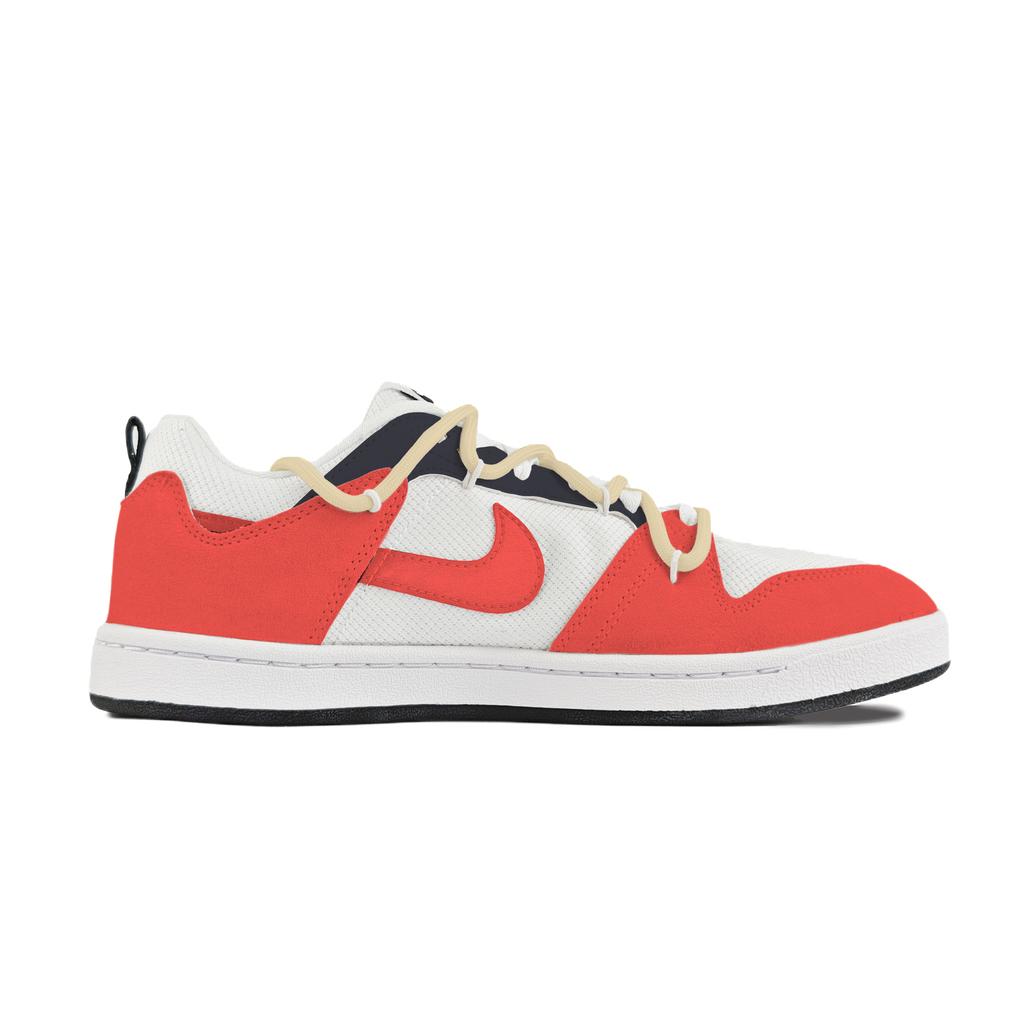 Nike SB Alleyoop Abrasion Resistant Low Top Skateboard Shoes Men's White Black Red CJ0882-100(Team183-)
