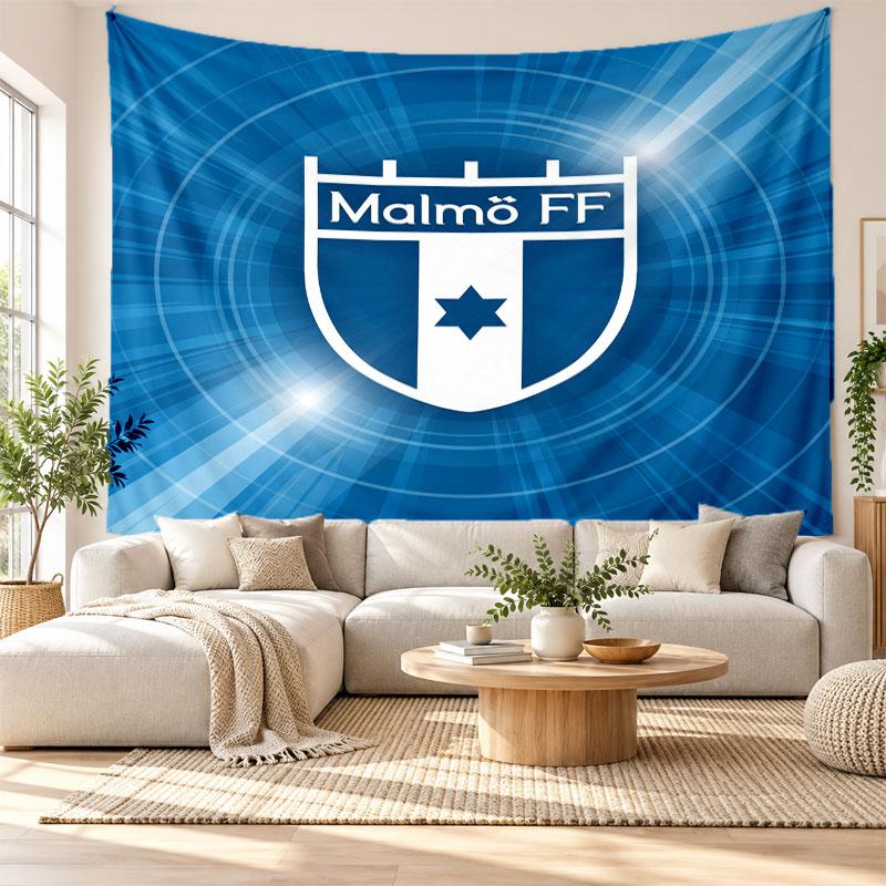 Malmö FF Wall Tapestry, Soft Fabric Wall Hanging, Decorative Backdrop For Bedroom Home Wall Art