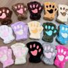 Plush Fingerless Cat Claw Gloves - Warm, Winter-Ready, Perfect for Students