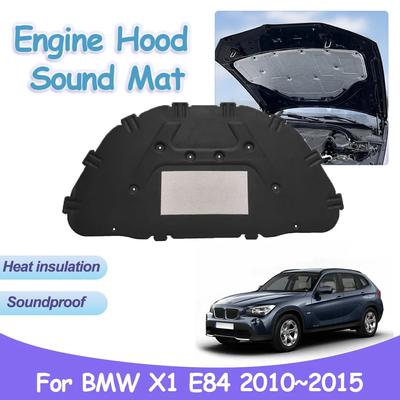 Ηχομονωτικό Πατάκι Καπό Κινητήρα για BMW X1 E84 sDrive16i sDrive20i 2010~2015 Αυτοκίνητο Θερμομονωτικό Βαμβακερό Πατάκι Πυρίμαχα Αξεσουάρ Εσωτερικού Χώρου