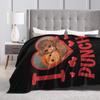 I Love Punch Cute Baby Monkey Heart Blanket Velvet Autumn/Winter  Breathable Ultra-Soft Throw Blanket for Bedding Bedspreads