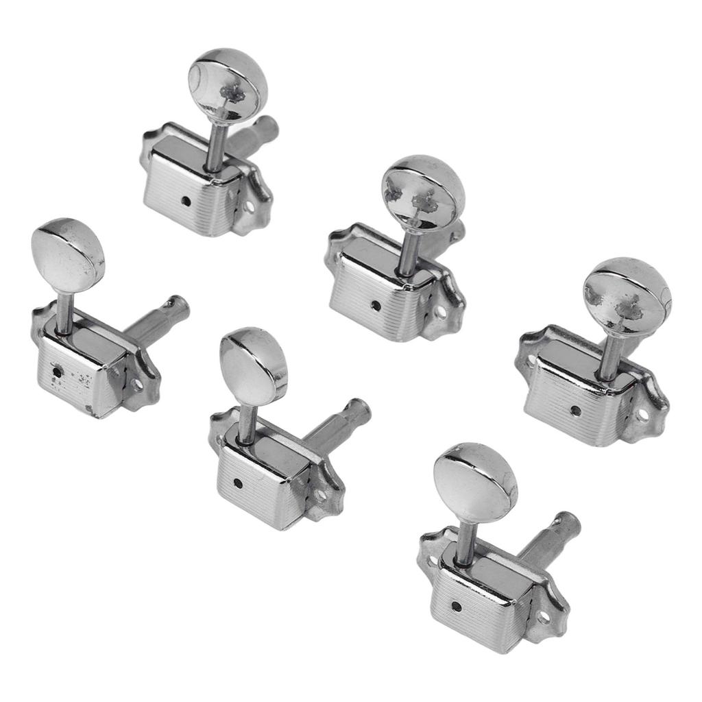 6Pcs Guitar String Tuning Peg Metal Tuner Key Machine Head Set Kit for Acoustic Electric Silver