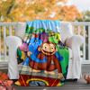 Curious George Flannel Blanket Soft Warm All-Season Throw, Design for Camping, Car Travel, Hiking Sofa, Bed, Office Perfect Gift for Parties