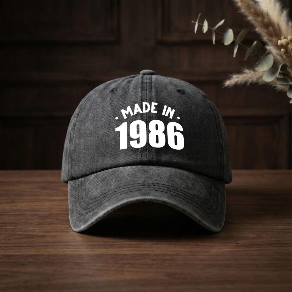 Made In A Nostalgic Design Unisexs and Womens Outdoor Baseball Cap Driving Hat Breathable Hat Fishing Sports Cap Printed