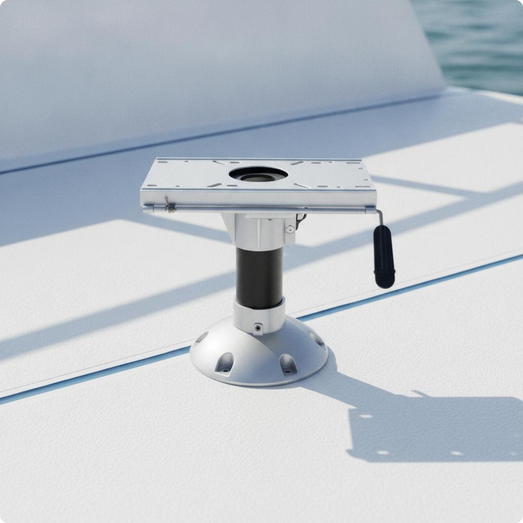 Boat Seat Base Upright with Mounting Plate Compact for Yachts, Anglers