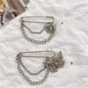 Punk Butterfly waist artifact Chain Tassel For Women Men Hip Hop Silver Color Metal Suit Clip Cool Clothing Korean Accessories