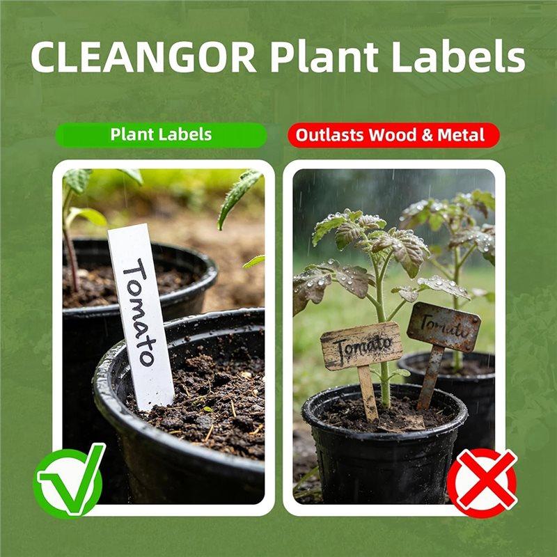Reusable Garden Tags 4", 330Pcs Waterproof Plastic Plant Labels With Marker Pen Ideal For Seedlings, Vegetables& Flowers