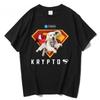 Summer Women Short Sleeve DC Super British Movie Peripheral Heritage Heritage Legendary Krypton Dog Krypto Cotton T-Shirt Tops