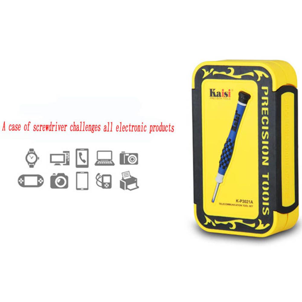 Kaisi 21 em 1 Conjuntos de chaves de fenda de precisão multifuncionais Ferramentas para computador Ferramentas de reparo de telefone celular