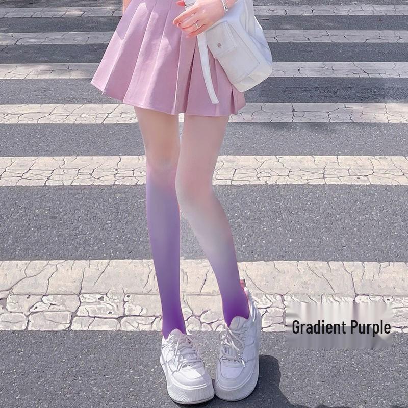 Gradient Candy Color Slimming Pantyhose - Trendy Summer Stockings for a Flattering Look