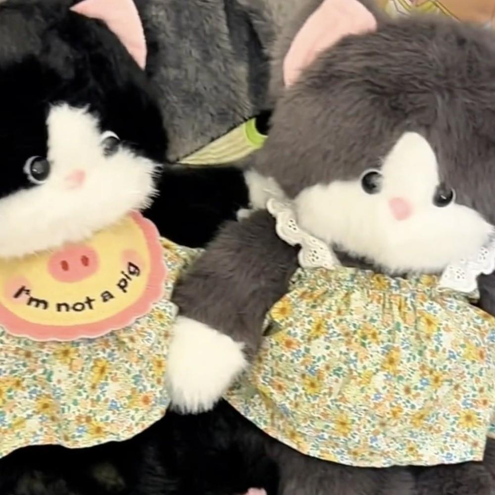 Plush Stuffed Animal Plush Pillow Cat Fluffy Stuffed Cat Kawaii Run Plush Toy Birthday Gift