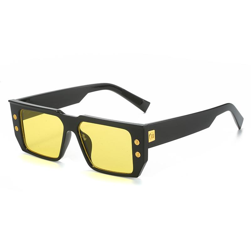 New square sunglasses, European and American fashion simple retro square glasses men's personality B sunglasses women