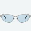 Y2K Metal Frame Cat Eye Sunglasses for Women Men Personalized Street Style Eyewear UV Protection Goggle Shades