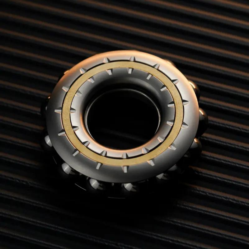 Edc Mechanical Ring Buddha Beads Fidget Spinner Metal Ratchet Decompression Push Slider Anxiety Stress Relief Fingertip Gyro Toy