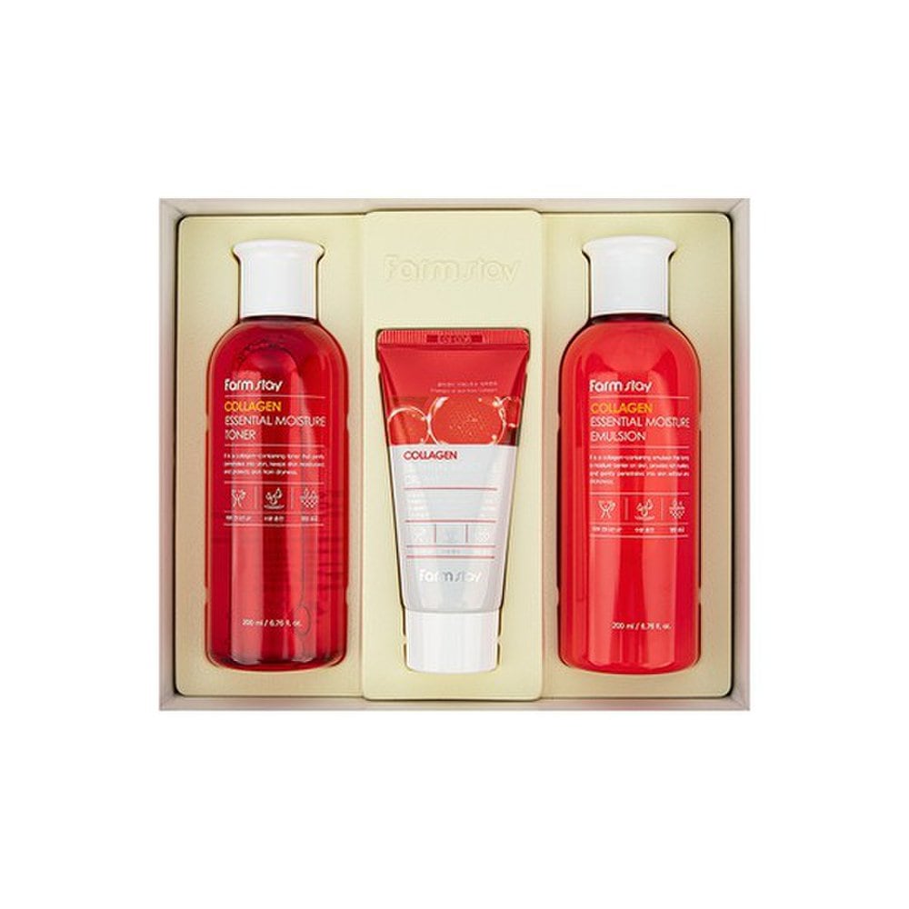 Collagen essential moisture skin care 3-piece set
