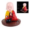 Solar Buddhistischer Mönch Armaturenbrett-Ornament Keramikgefertigtes Autozubehör Armaturenbrett-Ornament für Zuhause Wohlstand Gesundheit