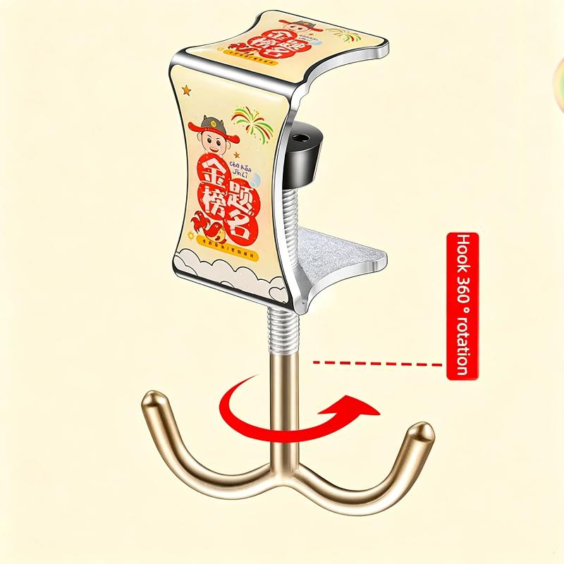 4Pcs Portable Double Hook Student Desk Side Schoolbag Holder Removable Handbag Storage School Supplies