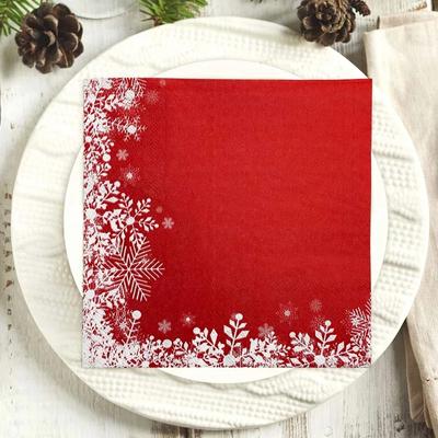 20pcs/Pac 33*33cm 2-Ply Descartável Festa Guardanapo Padrão de Natal