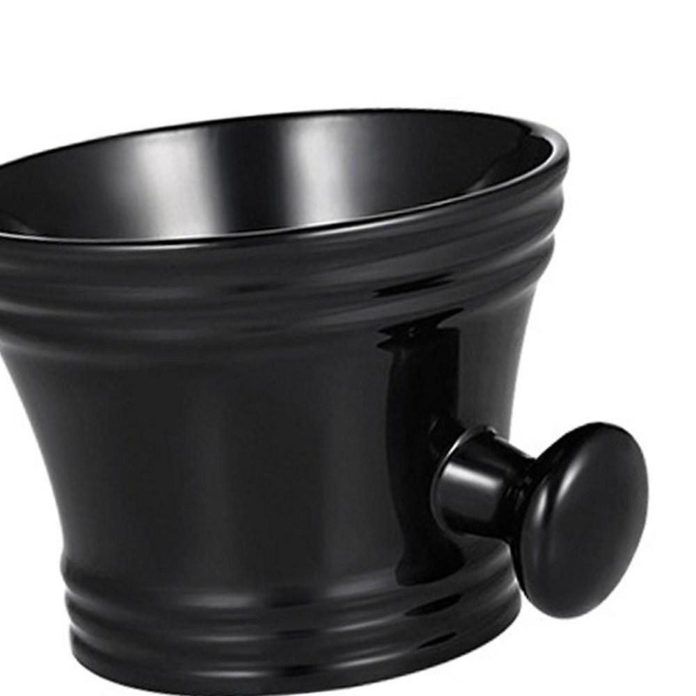 Hrnek na holení Hrnek na holení Mýdlo na holení a hrnek na holení pro muže, 11 cm x 8,3 cm, černý, ABS plast, 1 kus