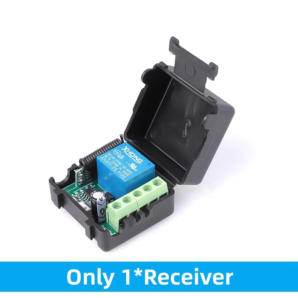 433 Mhz Universal Gate Remote Control Switch DC 12V 10A Relay Receiver Mini Module Remote Control for Gate LED Garage Door