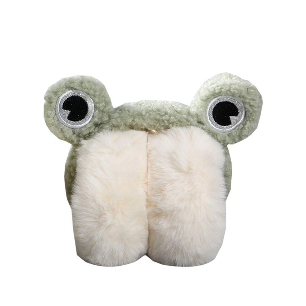 Design Solid Color Frog Bear Ear Women Ear Muff Korean Style  Ear-flap Children Ear Cover Plush