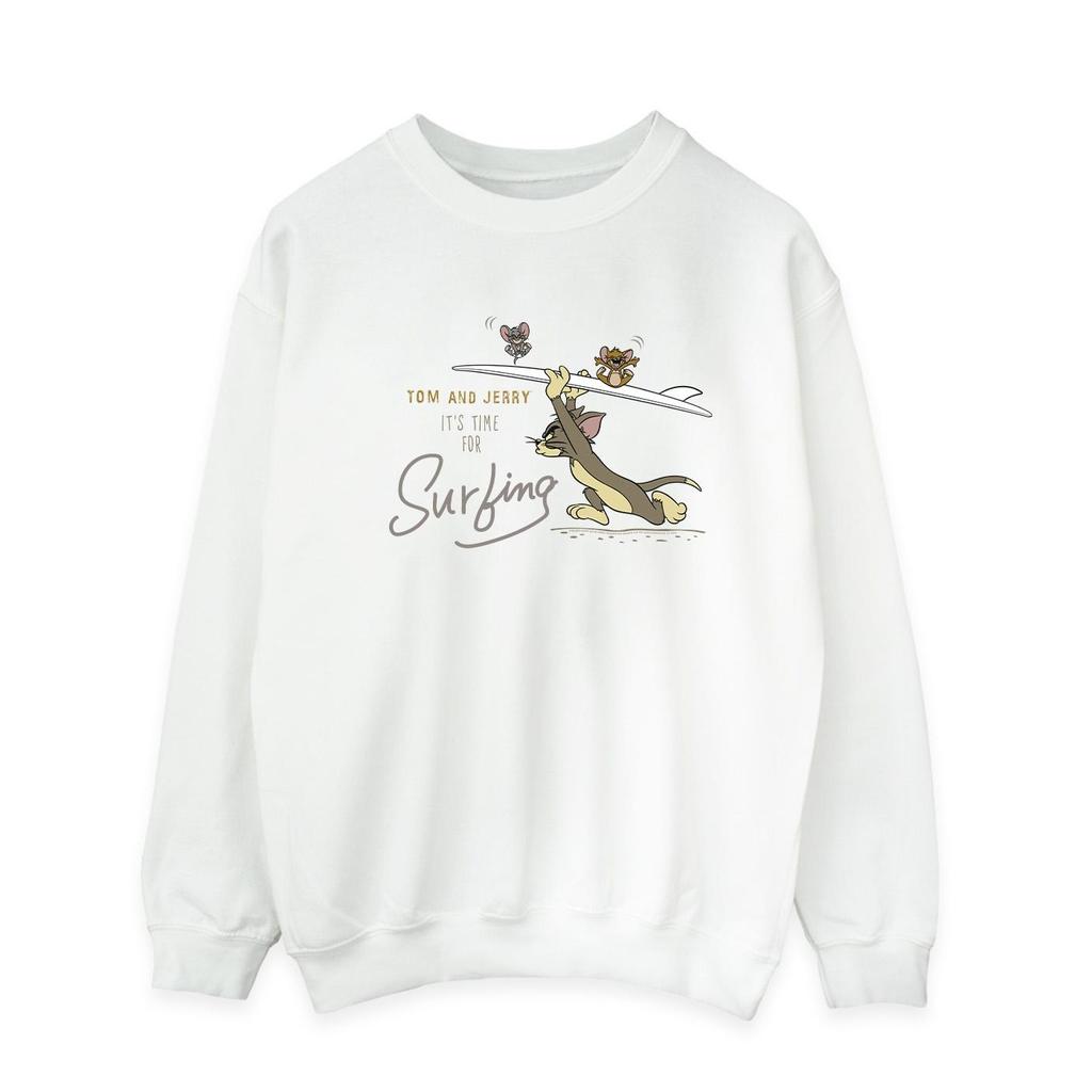 Tom And Jerry Mens ItÂ´s Time For Surfing Sweatshirt