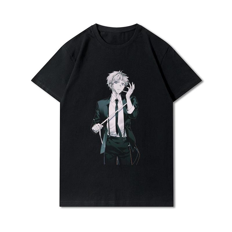 

Плюс розмір S-5XL Футболка з японським аніме Bungou Stray Dogs Чоловіки Жінки Dazai Osamu Manga Harajuku Graphic T-Shirt Літні топи унісекс Футболки великого розміру S