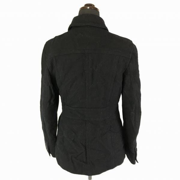 USED/Made in Japan J.PRESS Cashmere Blend P-Coat S Women Navy Two Side Pockets