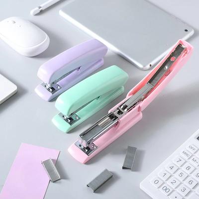 Detachable Macaron Color Stapler Small Fresh and Labor-saving Stapler Student Office Multifunctional Binding Machine Stationery