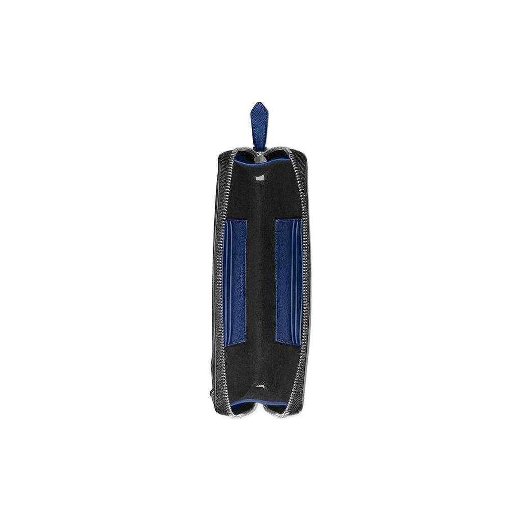 Montblanc Meisterstück Hexagonal White Star Logo Zipper Phone Pouch Men phone pouch Midnight-Blue 130819