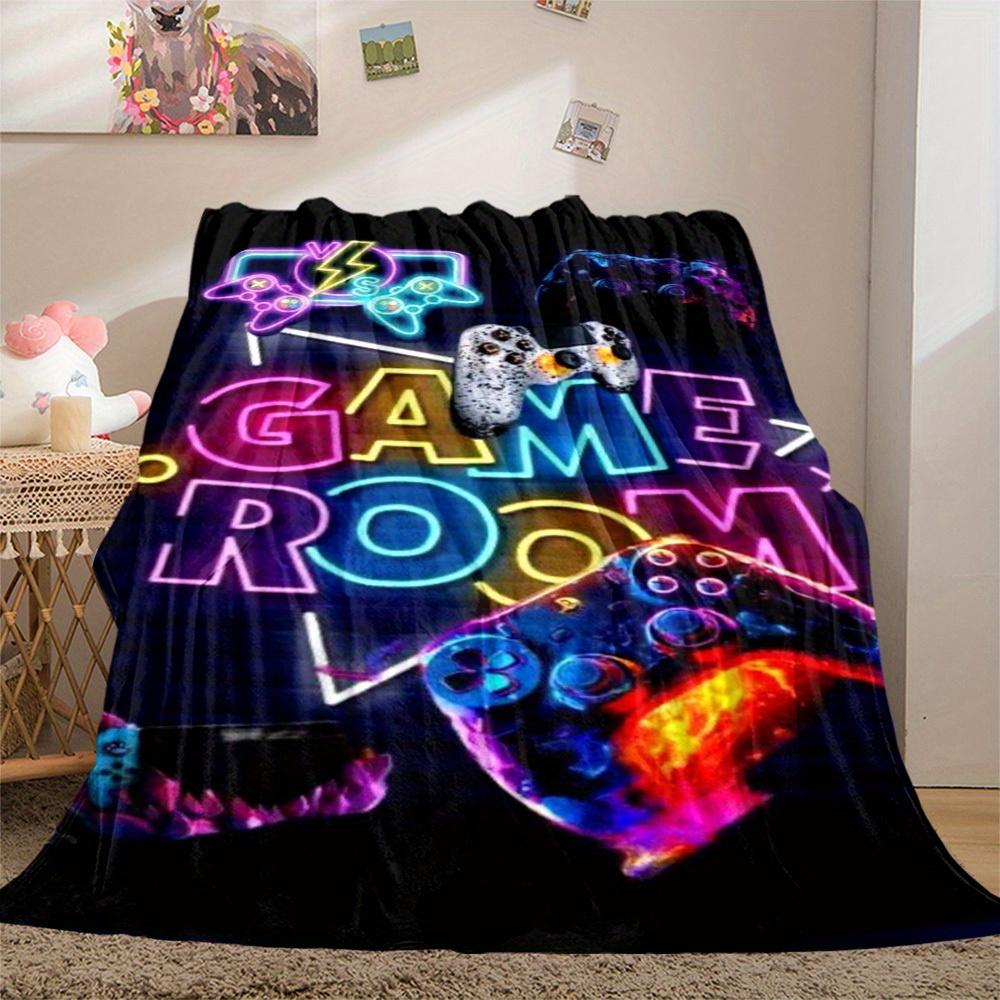 1Pc Game Room Print Flannel Blanket, High quality Digital Printing, Comfortable for All Seasons, Home DecorGifts821021