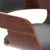 Dining Chair Dark Grey Bentwood Frame and Fabric