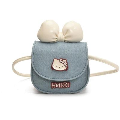 Fashion Western Style Bow Girl Messenger Bag Summer Cat Cartoon Saddle Bag