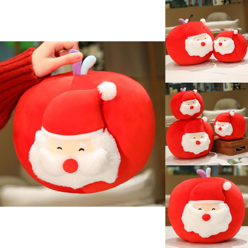 Festive Apple Santa Claus Plush Figure Ideal For Holiday Gifts And Cozy Home Accents
