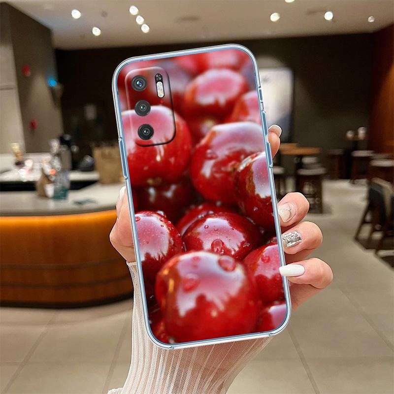 UP21 Kirsche Sommerfrucht Transparente Handyhülle für Motorola Moto Edge 20 30 40 50 S30 Fusion Ultra Pro Neo Lite + G200 G23