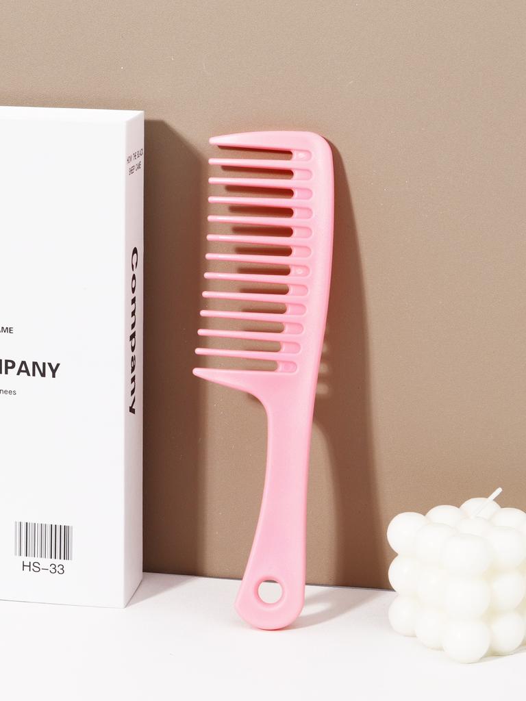 Wide tooth anti-static plastic comb,ergonomic handle,plastic bristle combing comb,suitable for various hair types