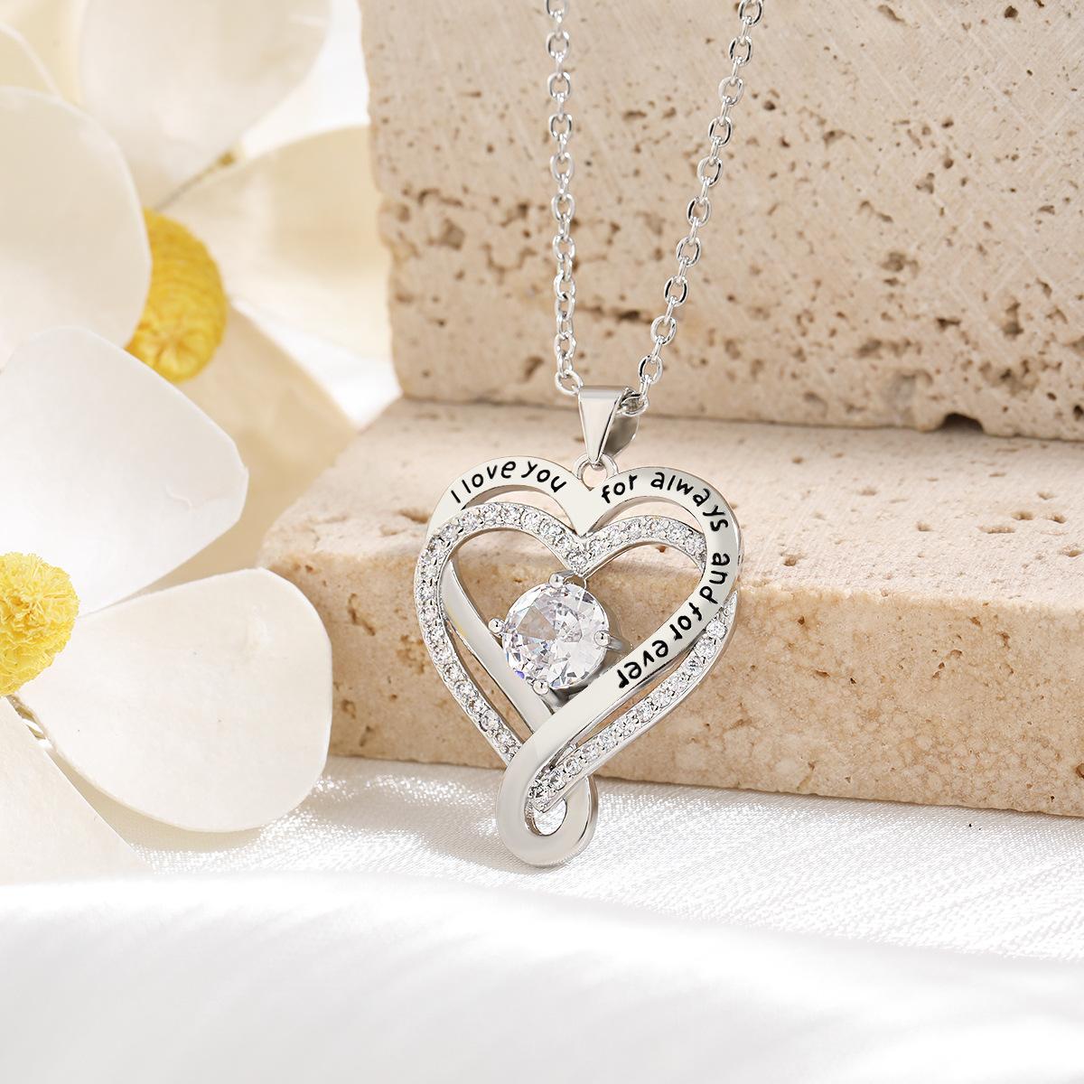 Double Layer Eternal Love Necklace Female Heart Of The Ocean Twelve Stars Stone Series Love Necklace Premium Durable