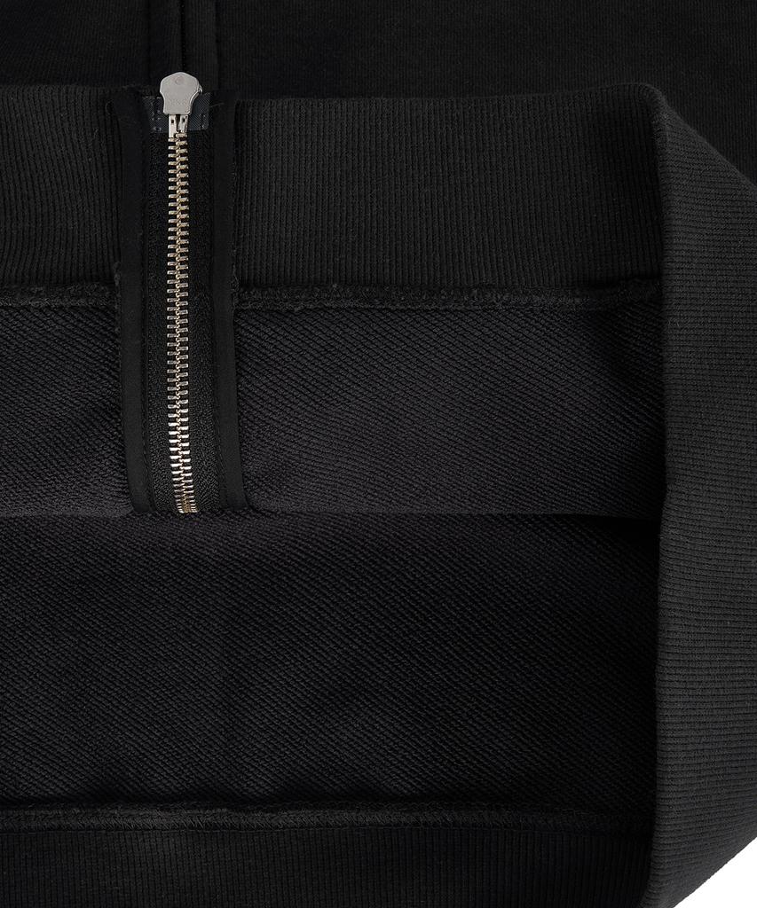 Gainsboro 2Way Signature 1 Zip-Up Hoodie_Charcoal