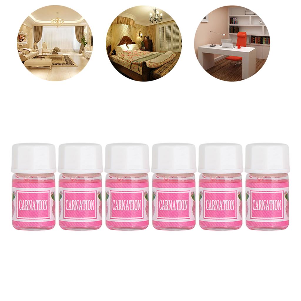 6Pcs Carnation Aromatherapy Essential Oil 3ml Water Soluble Fragrant Essential Oil for Diffuser Humidifier