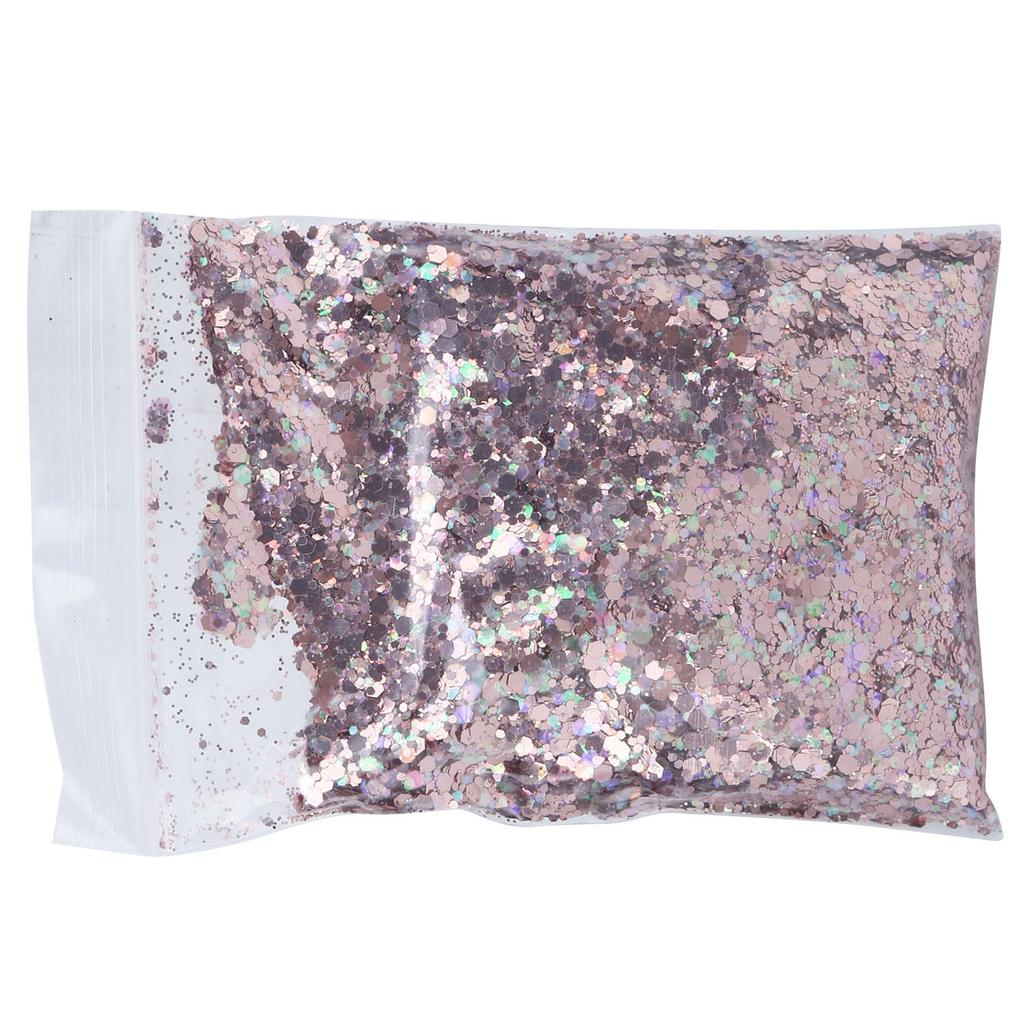 50g Nagelglitzer Bunt Fantasy Roségold Gesunde Inhaltsstoffe Harz-Pailletten für Handgemacht