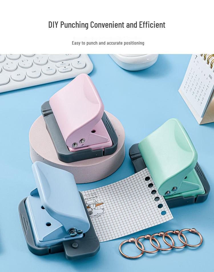 6-Hole Adjustable Metal Office Puncher