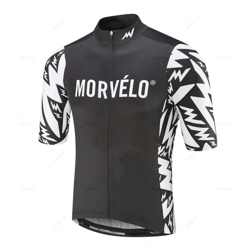 Morvelo-Atmungsaktiver Fahrradbekleidungsanzug für Herren, Kurzarm, Pro Fahrradteam, 2026 Sommer atmungsaktives Radsportanzug-Set