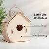 Natürliche Vogelhäuser & Vogelnester Set aus Holz, Outdoor Garten Vogelunterschlupf Käfig, Batteriefrei & Umweltfreundlich